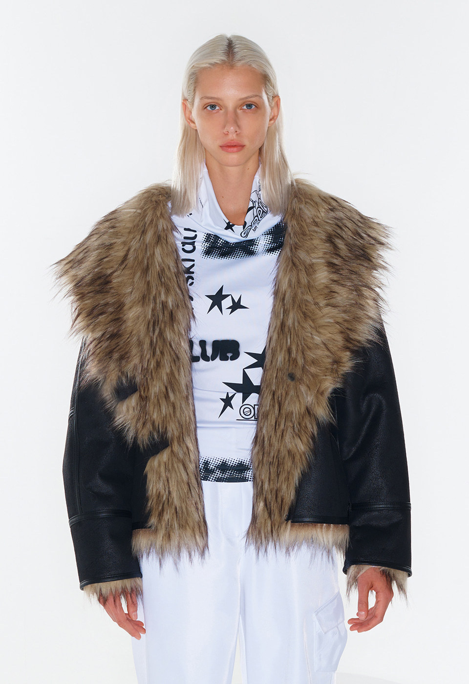 OPEN YY Faux Fur Reversible Jacket (Black) – CNCPTS