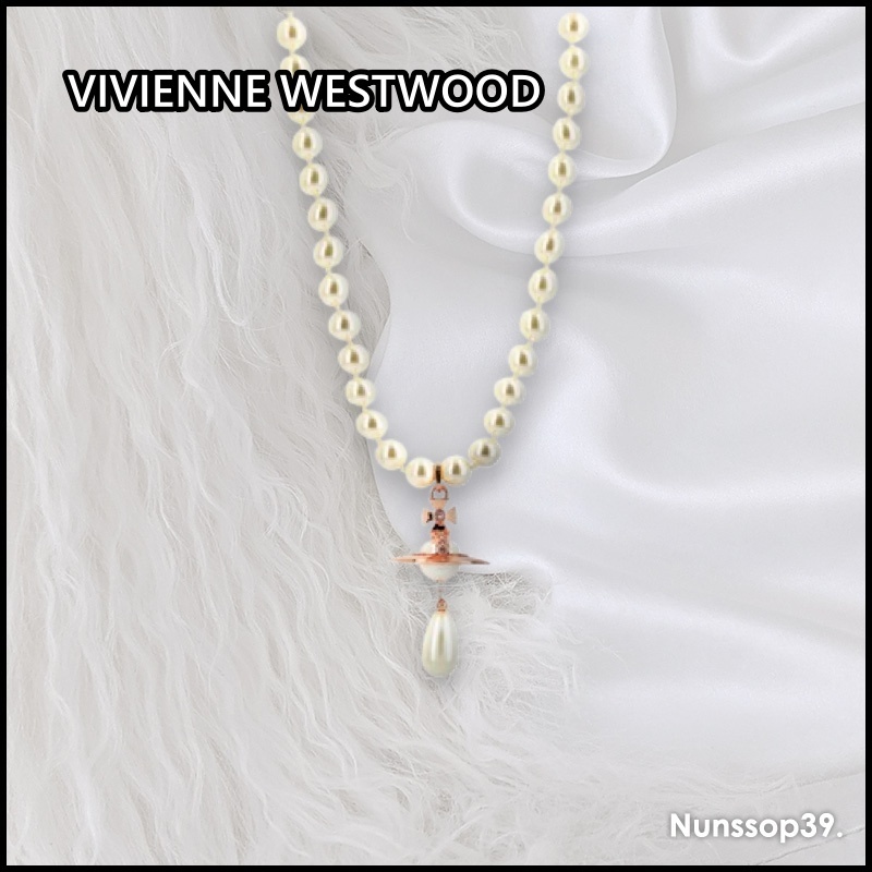 《VIVIENNE WESTWOOD》 パール ドロップ チョーカー ネックレス