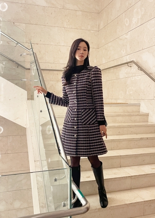【I AM MARI】24FW★ Cloned Tweed A-Line Jacket One Piece I AM MARI】24FW☆ Cloned Tweed A-Line Jacket One Piece (I AM