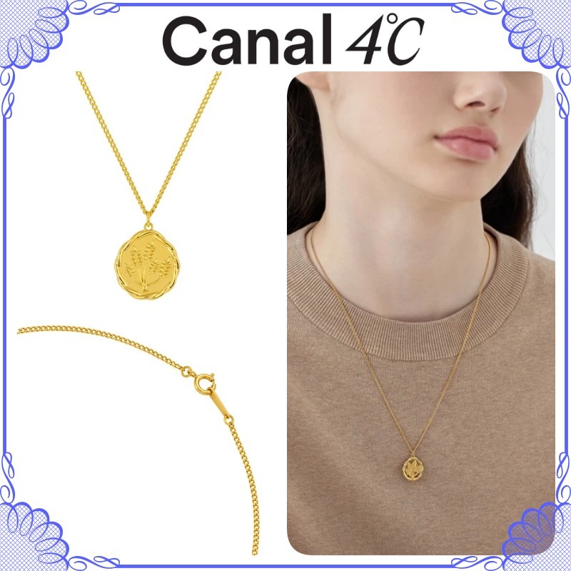大人気!! Canal 4℃ シルバー コイン型 ネックレス