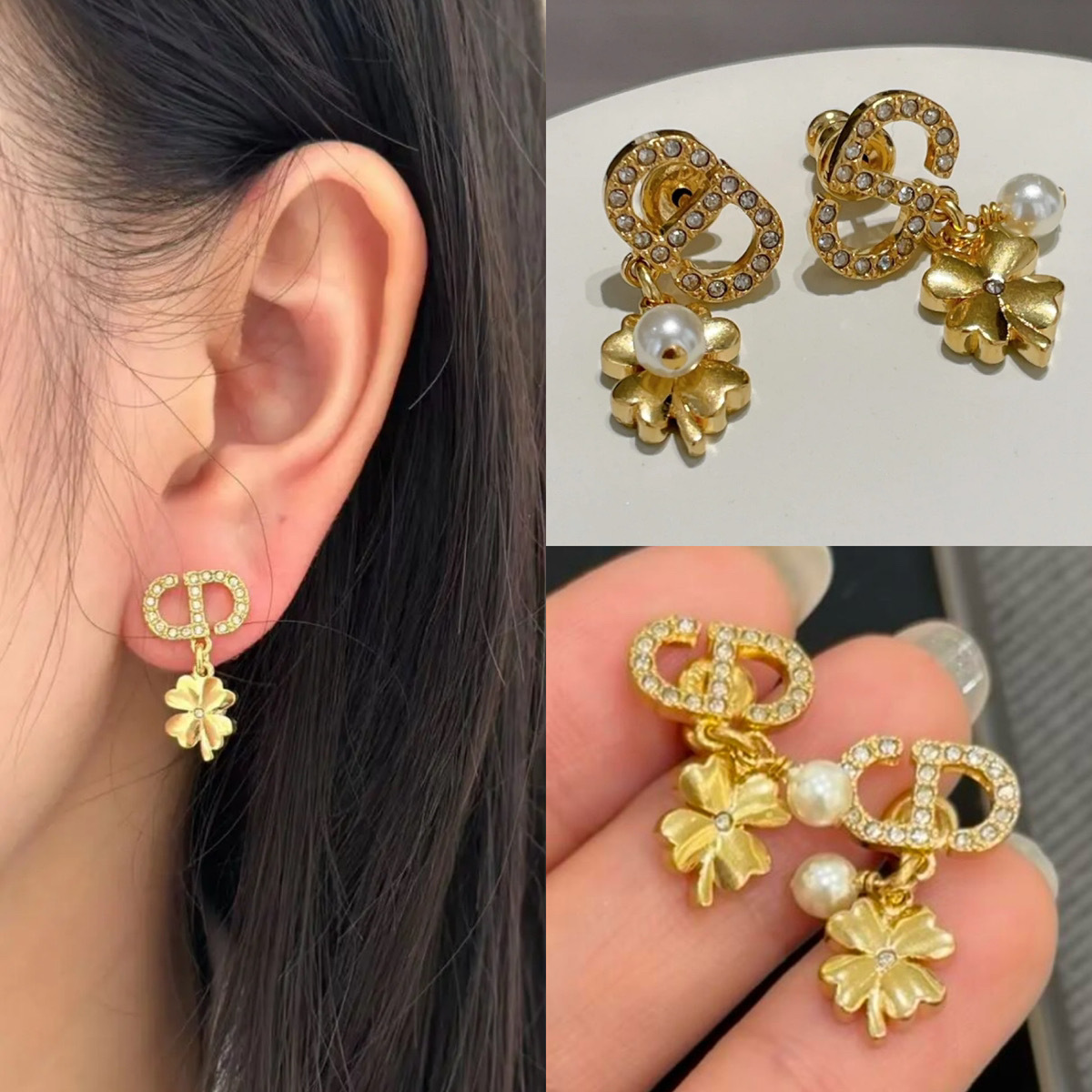 小さめで普段使いに最適\tDior\tPetit CD Lucky Charms ピアス