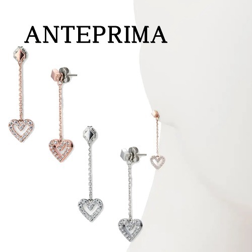 【ANTEPRIMA】即対応 キュービックジルコニア ハート ピアス