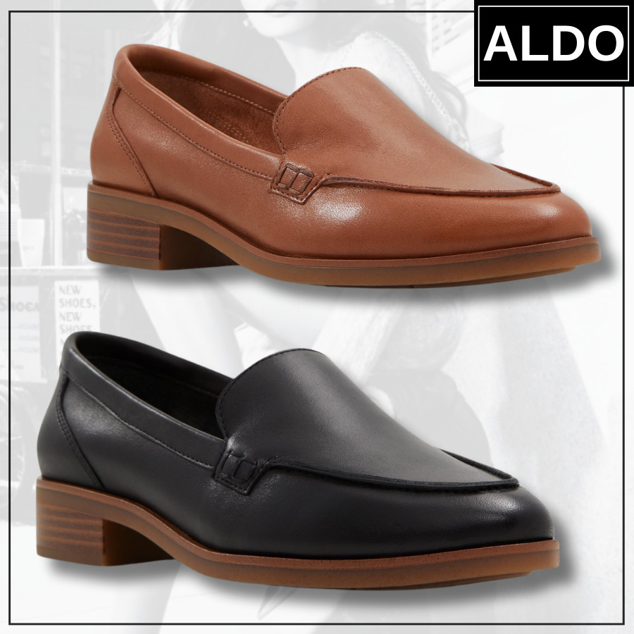 【追跡あり!】ALDO ローブロックヒール カップソール ローファー