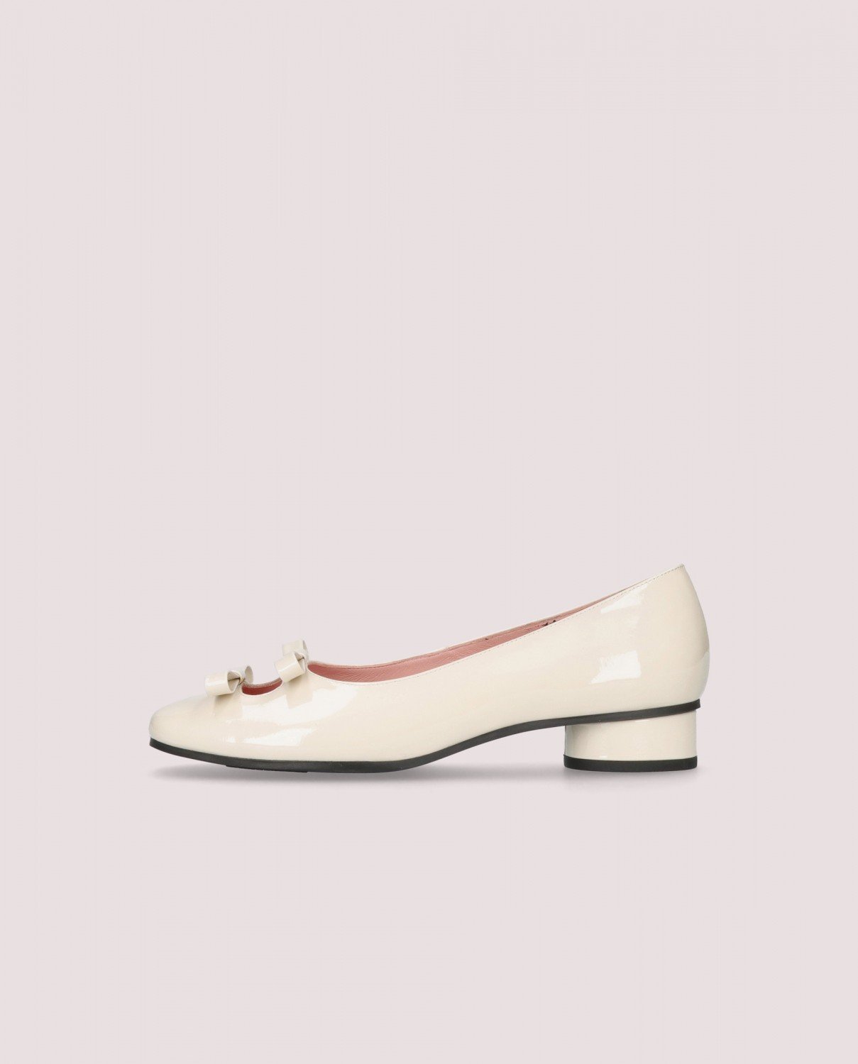 Pretty Ballerina♪パテントレザー製ダブルリボン付きパンプスA