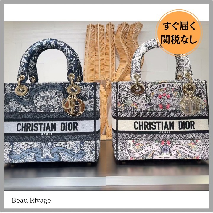 【華やかさをプラスする】DIOR - Lady D-Lite バッグ ミディアム 華やかさをプラス☆】DIOR Lady D-Lite バッグ ミディアム