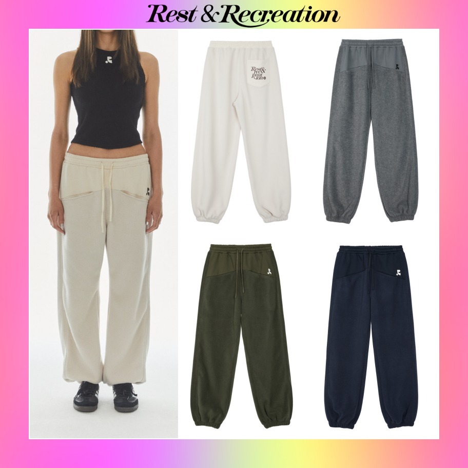 【Rest&Recreation】韓国人気★ COLORATION FLEECE JOGGER PANTS