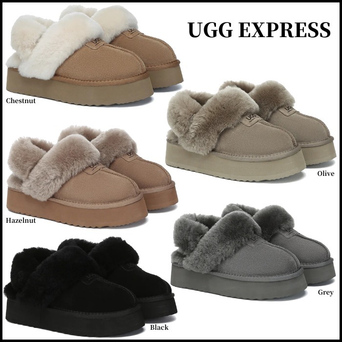 [UGG EXPRESS]*４cmの厚底* 取り外し可能な2種類のストラップ