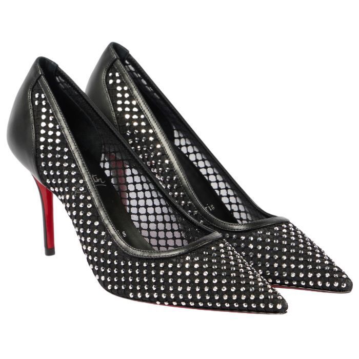 Christian Louboutin★ビーズ メッシュ レザー パンプス★関税込