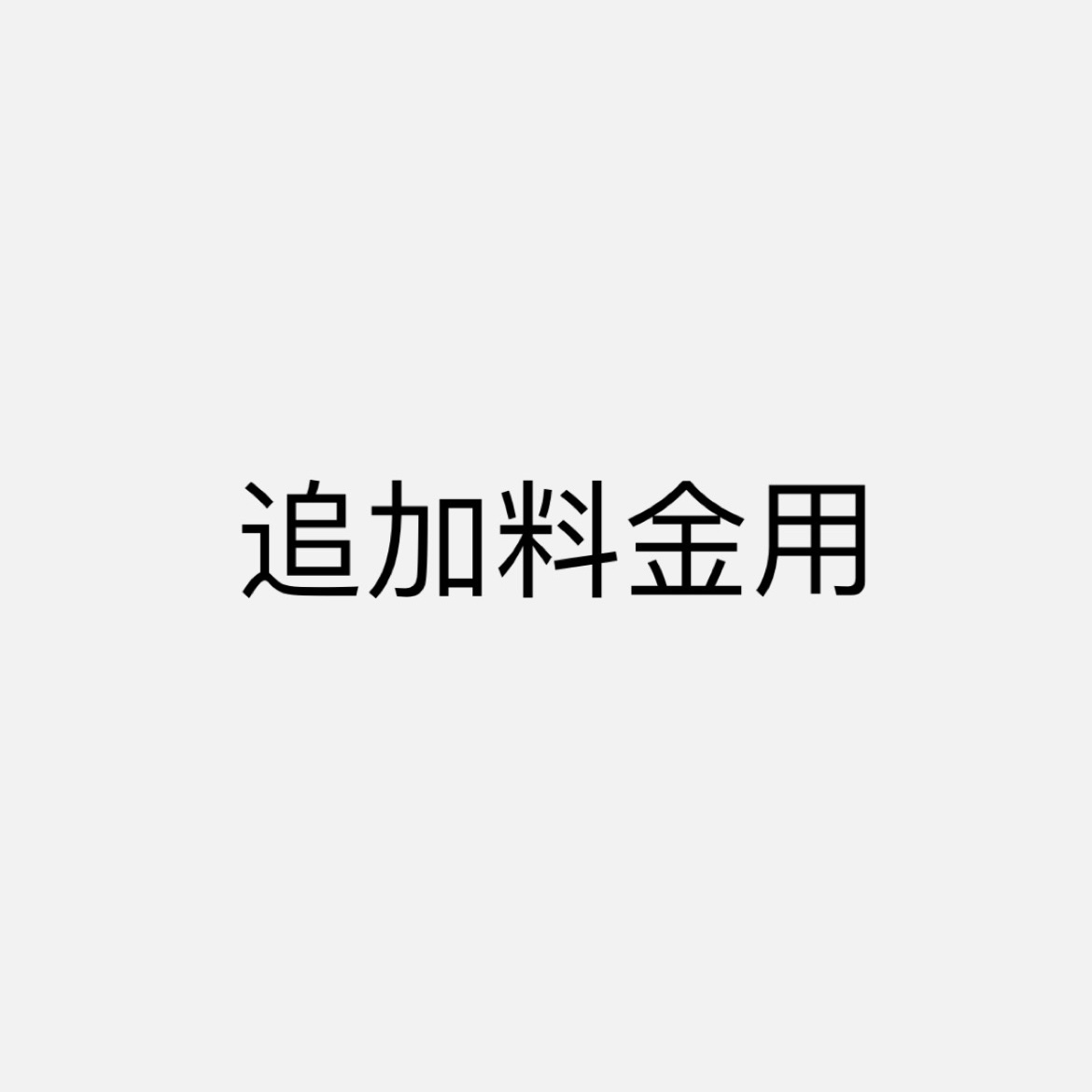 追加料金用