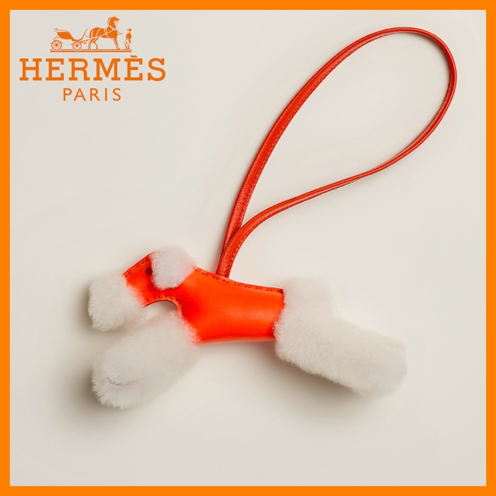 【鮮やかなオレンジが素敵♪】HERMES バッグチャーム