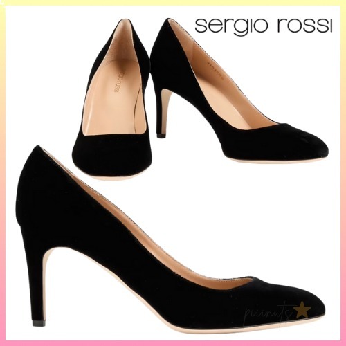 関送込【Sergio Rossi】Madame ベルベット パンプス