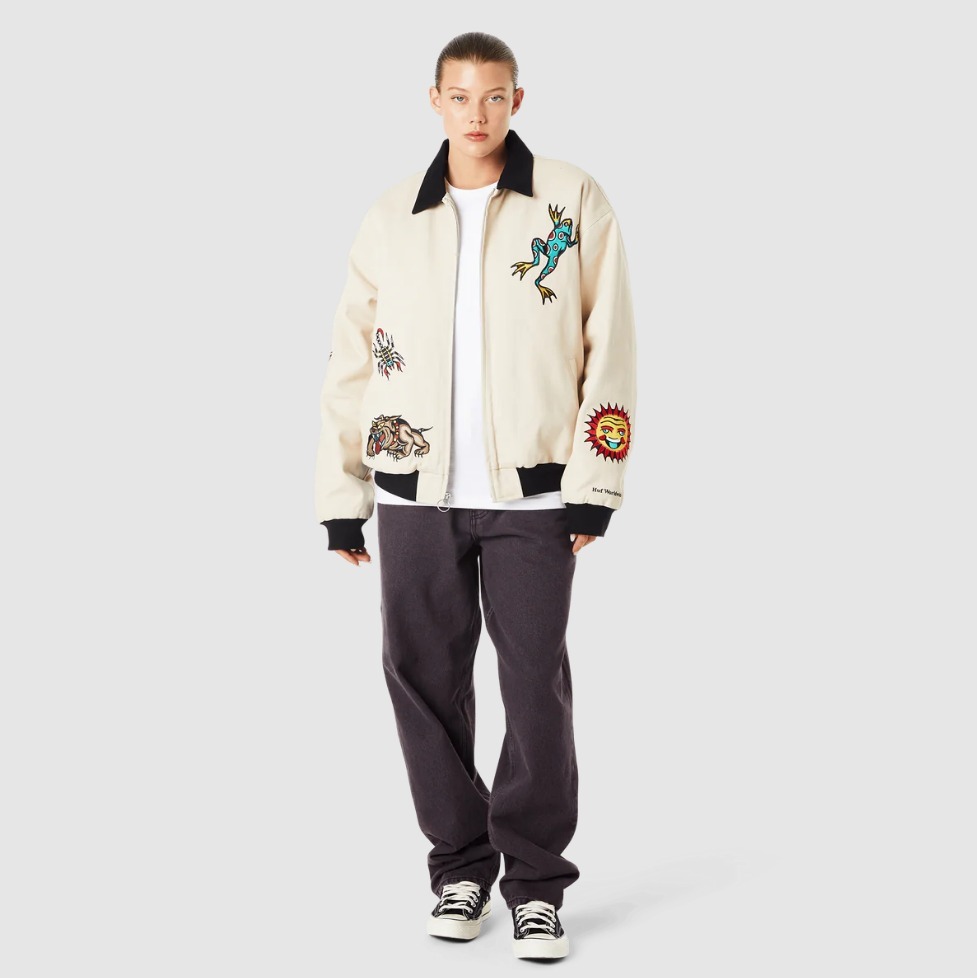 関税込み♪【HUF】×Tyler Bledsoe コラボ ★ ワーク ジャケット US限定】最新コラボ HUF x Tyler Bledsoe ワークジャケット (HUF