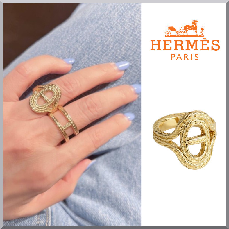 ゴージャスな指元♪》HERMES リング シェーヌダンクル ダナエ