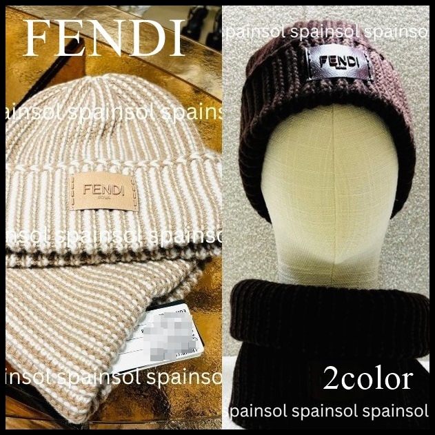 【FENDI】ウールニット ビーニー ニット帽☆
