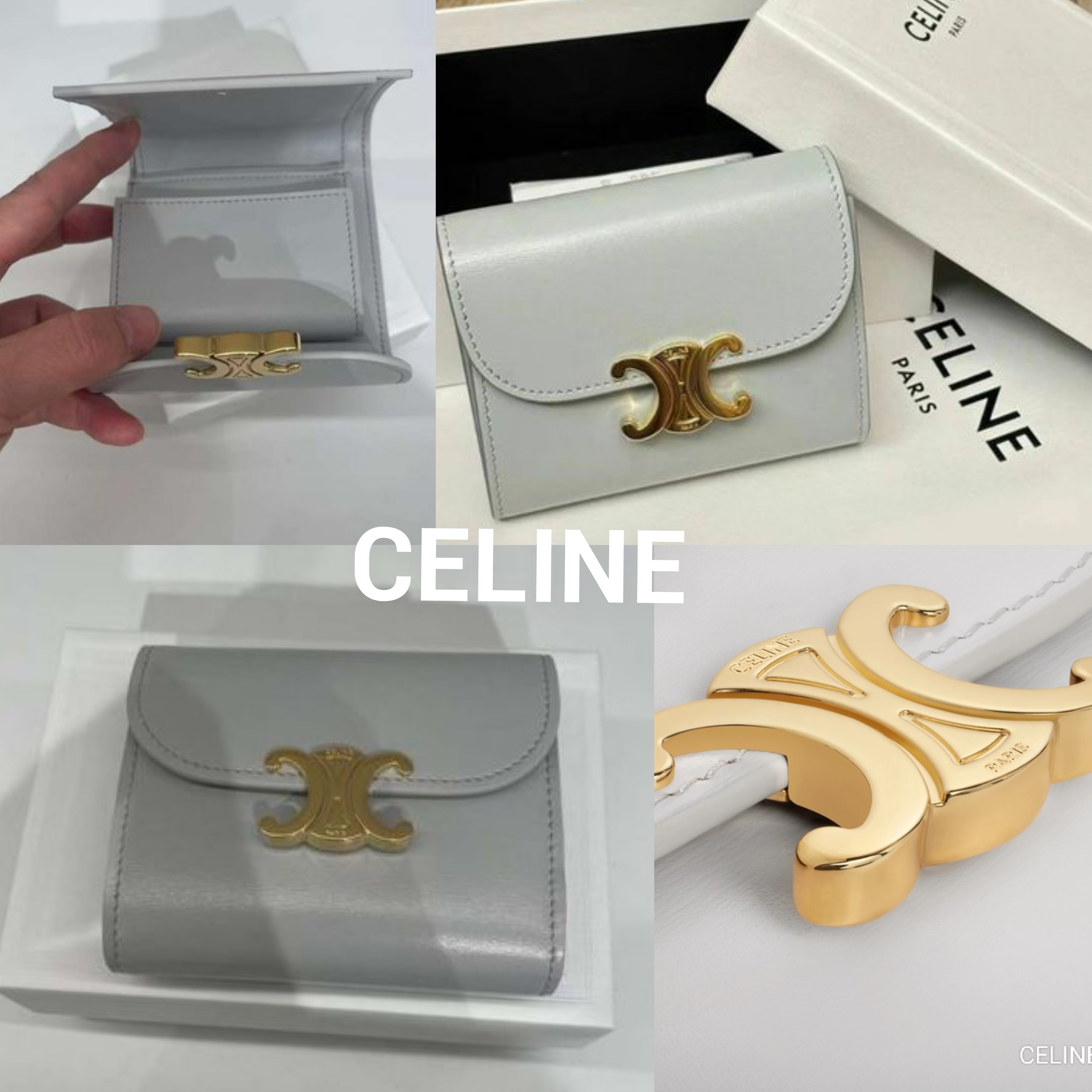 【おすすめ♪】CELINE レディース ウォレット 財布 グレー