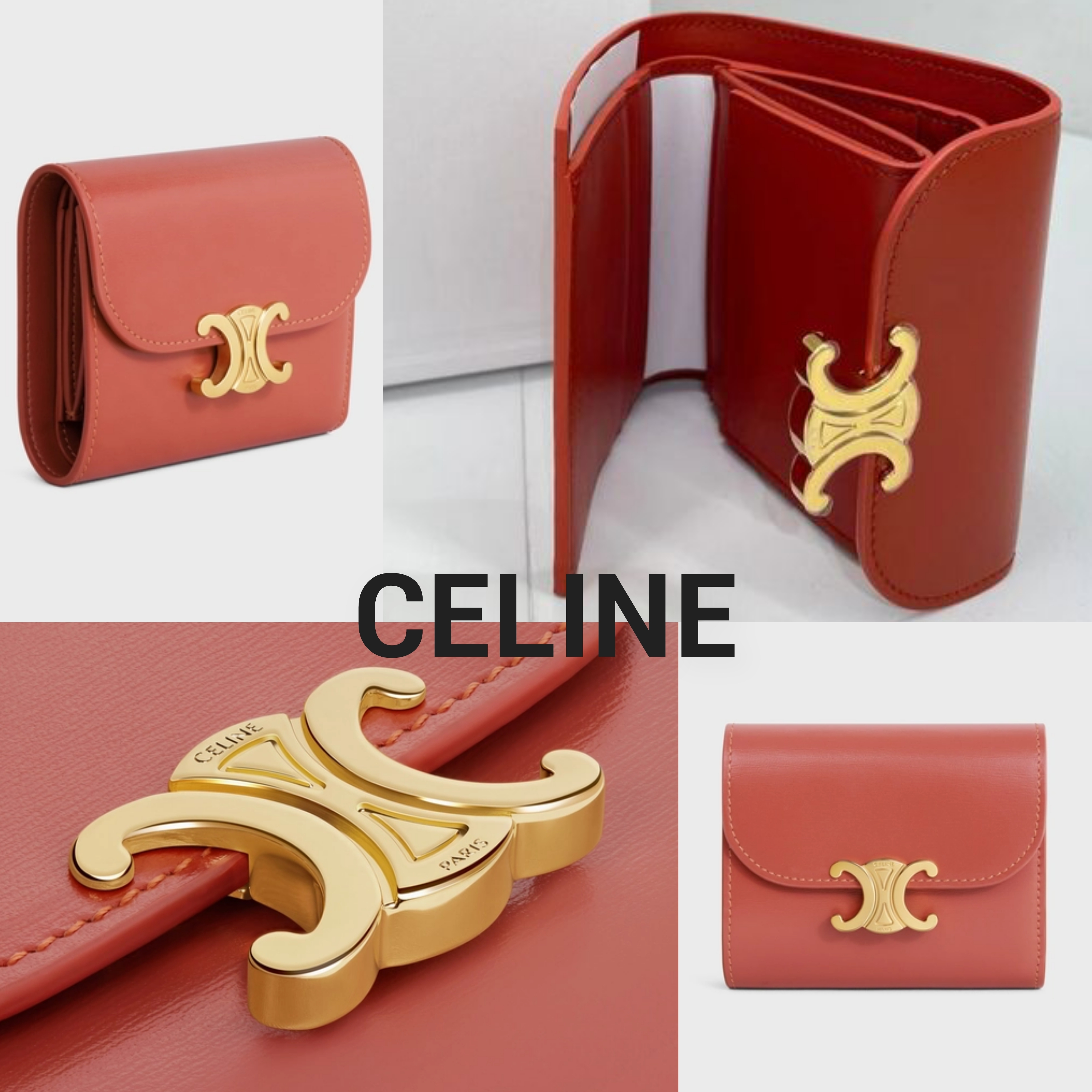 【イチ押し♪】CELINE レディース ウォレット ミニ財布 Red