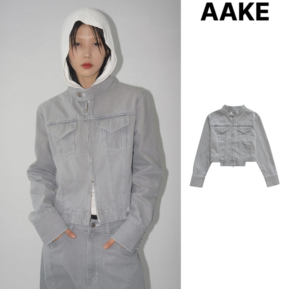 【AAKE】24FW★ ANGLED GRAY WASHING UNBAL JK