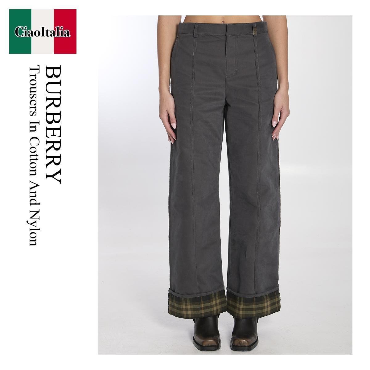 パンツ Burberry Trousers In Cotton And Nylon