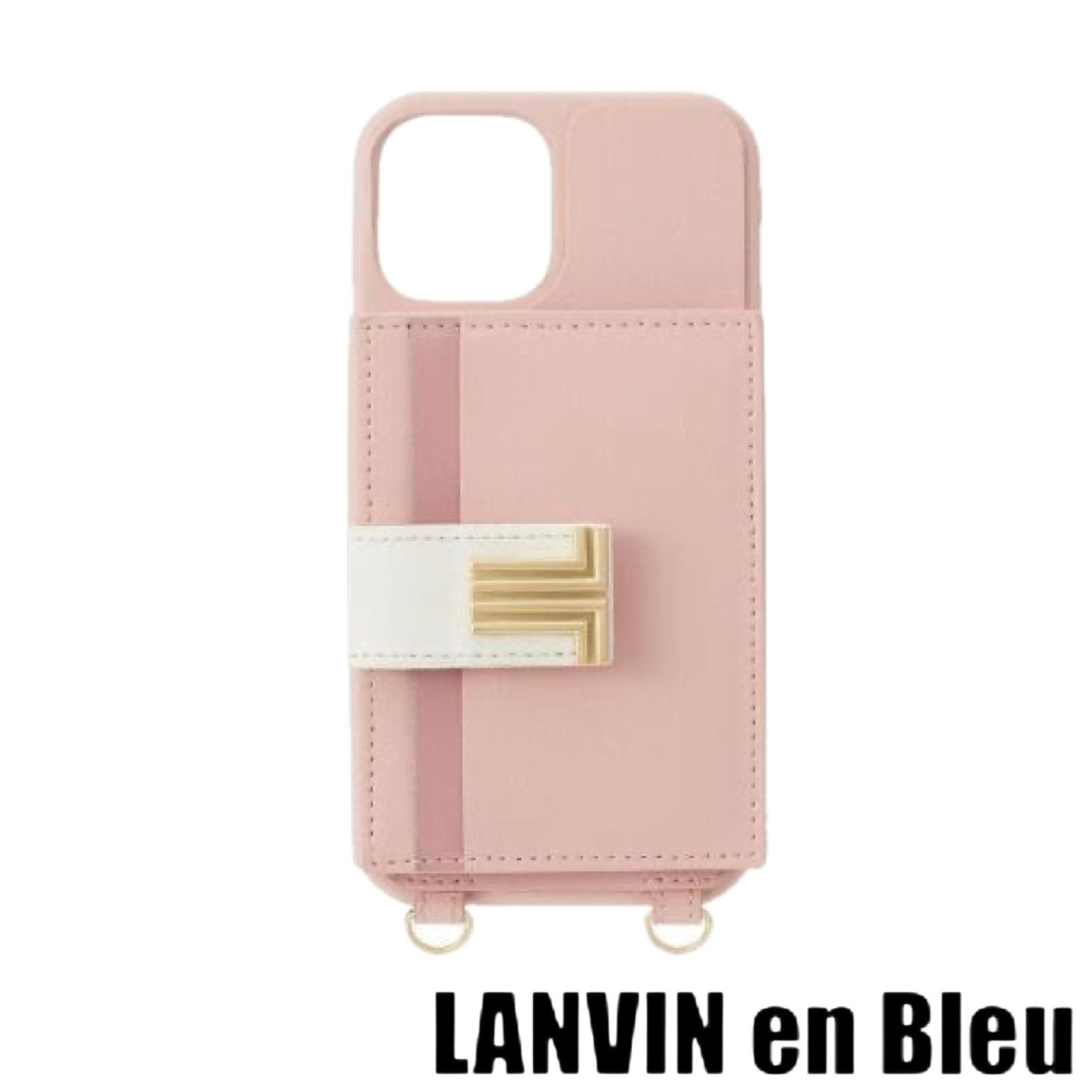 人気☆LANVIN en Bleu 背面ケース ストラップ付 iPhone 13 Pro
