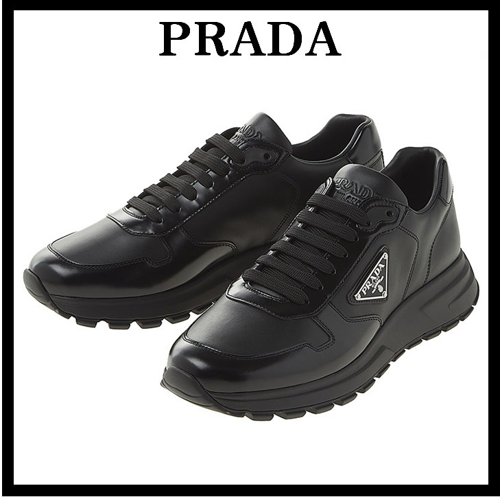 ☆関税込☆PRADA★PRAX 01 ブラッシュドレザースニーカー★