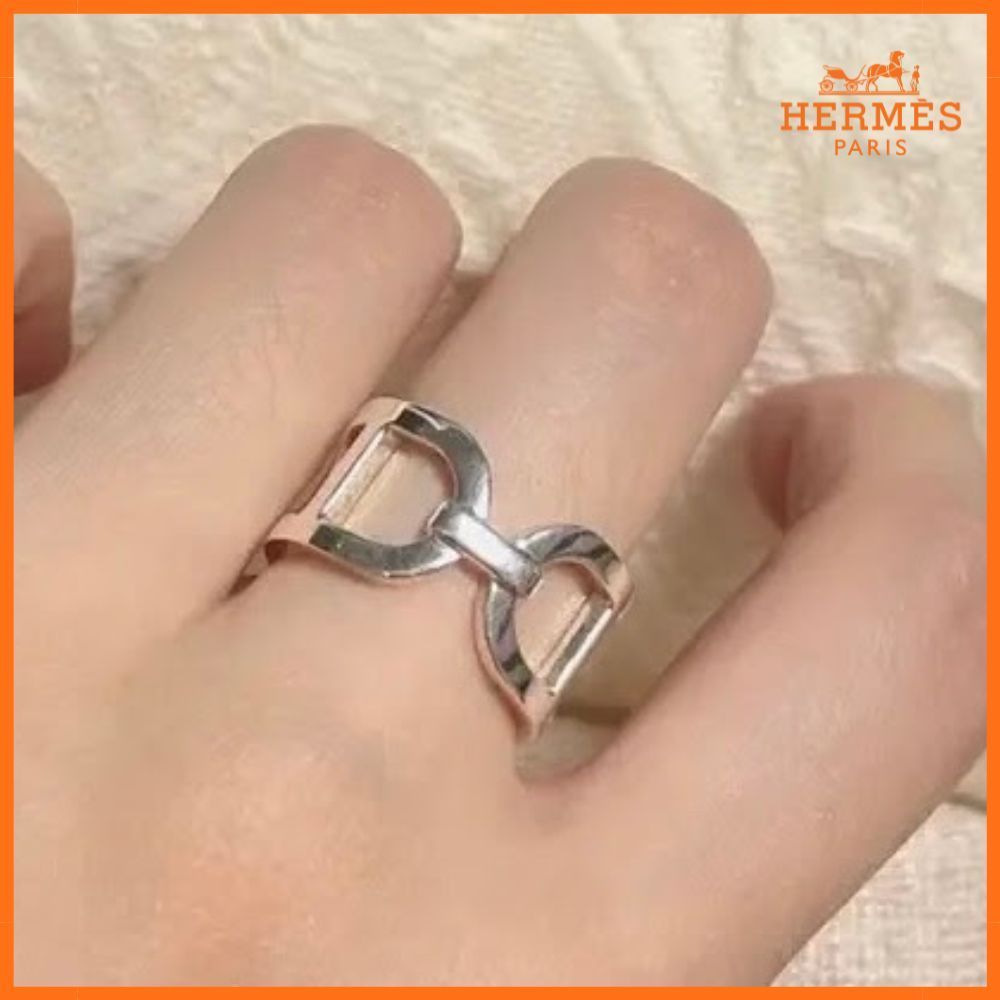 【お洒落なメンズに☆】HERMES エバー シェーヌ ダンクル リング
