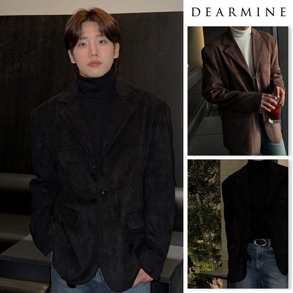 【DEARMINE】Twill Suede Blazer