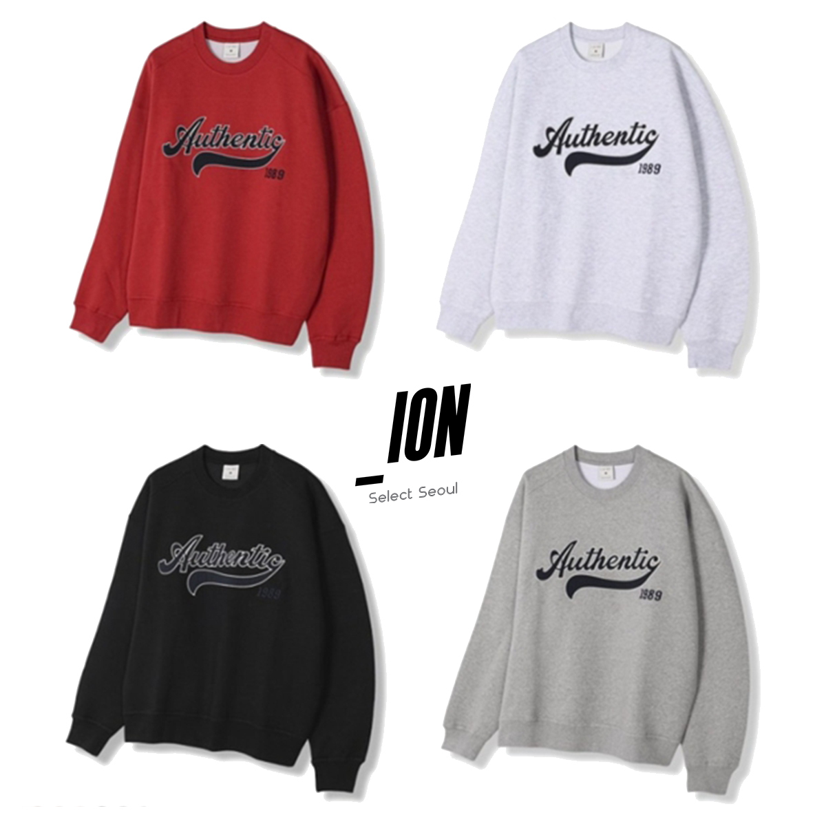 【IONSEOUL】Authentic Lettering Overfit Long Sleeve 4JH616