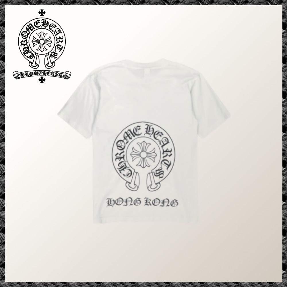 CHROME HEARTS◆ホースシュー ロゴ Tシャツ 香港限定 ホワイト