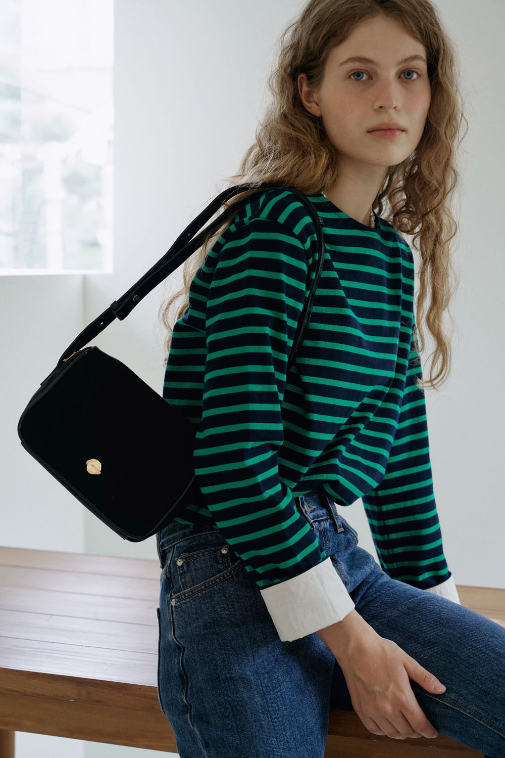 ○ANEDIT○W SUEDE BREAD BAG バッグ スエード 韓国人気 (ANEDIT