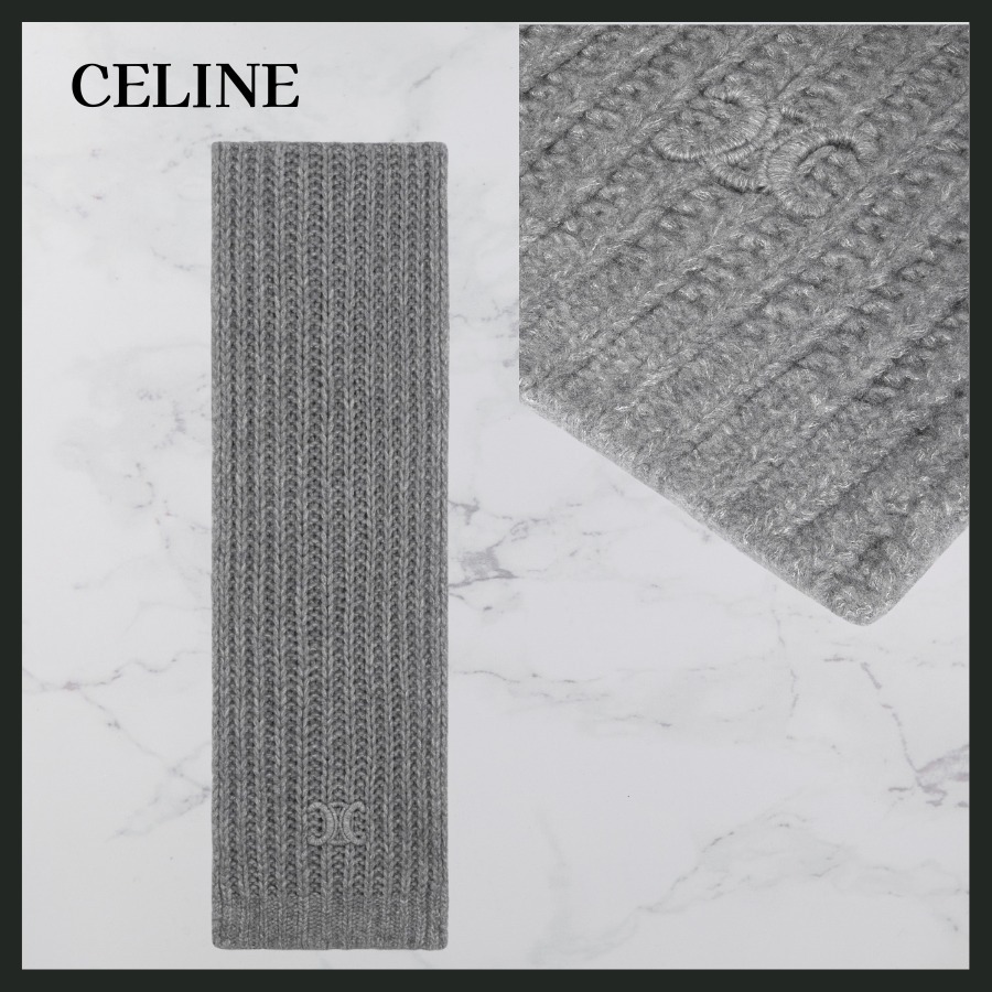 ★関税込★CELINE トリオンフ カシミアウールシルク スカーフ