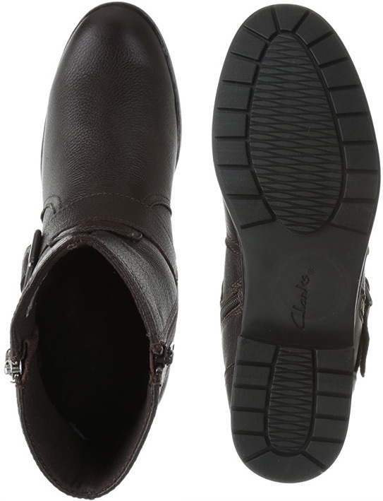 即納 Clarks 22.5cm ブーツ ブラック レザー スニーカー