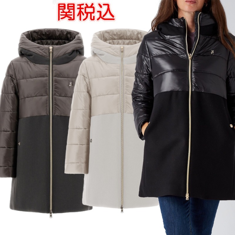 New! 大人もOK HERNO フーディ ウールコート 関税込