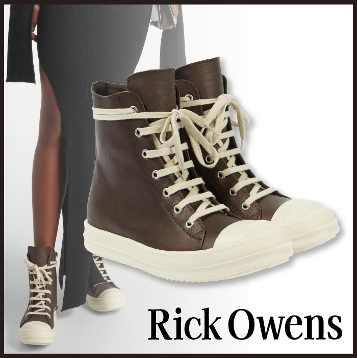 【関税込】Rick Owens ハイトップスニーカー ハイカット レザー