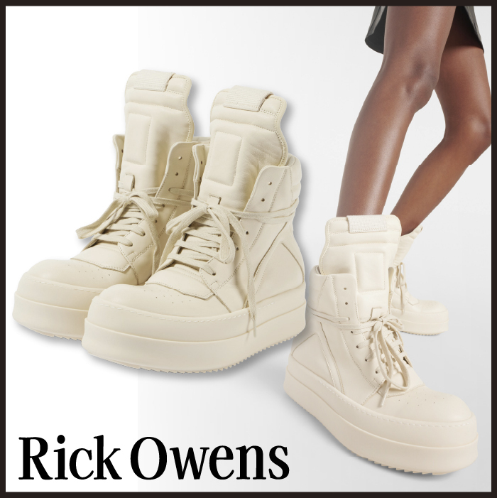 【関税込】Rick Owensハイトップスニーカー サイドジップ レザー