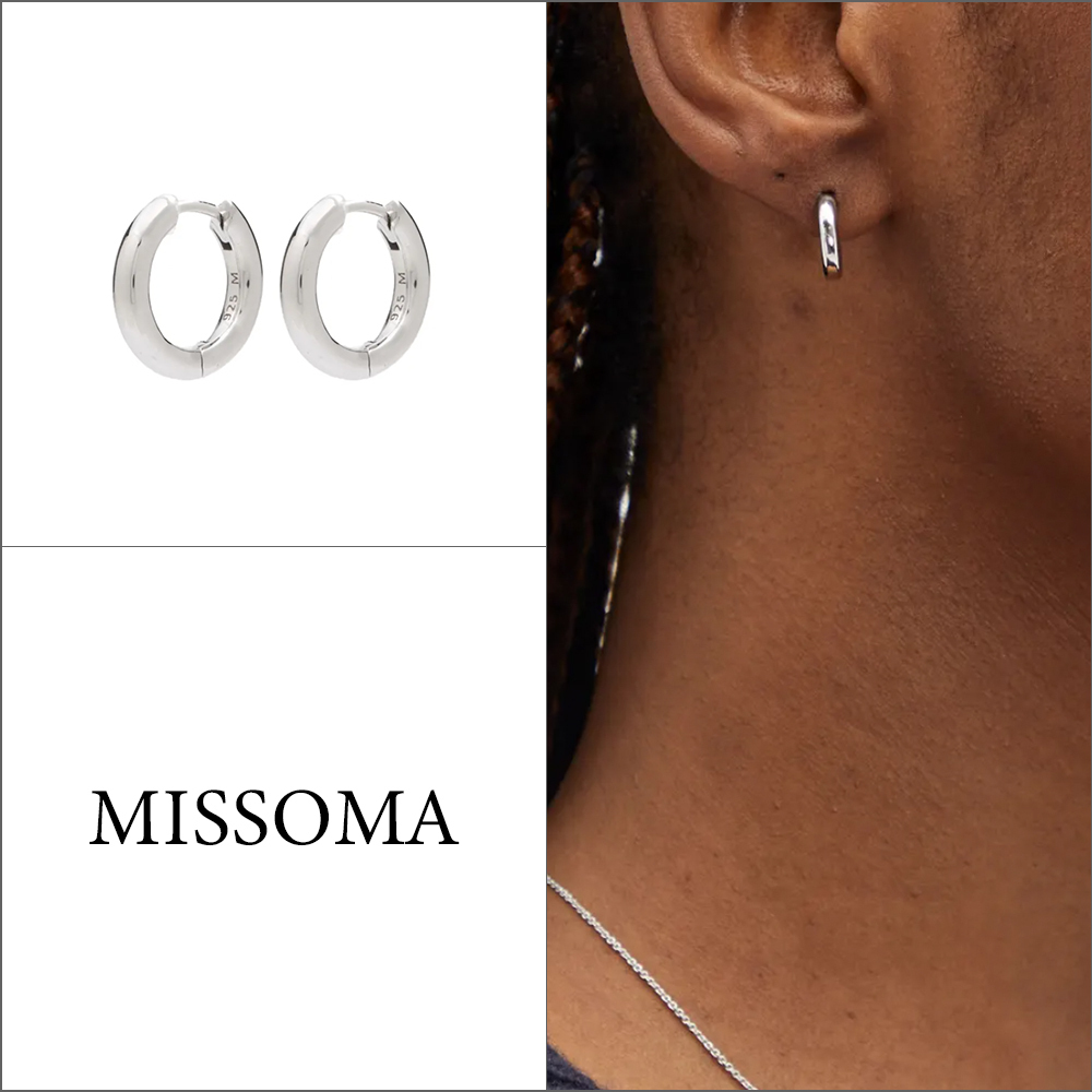 【MISSOMA】シルバー クラシック トンネル ミニフープピアス