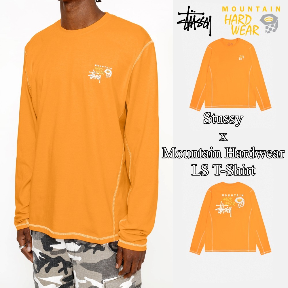 『Stussy x Mountain』Hardwear LS T-Shirt★Alpine Orange★