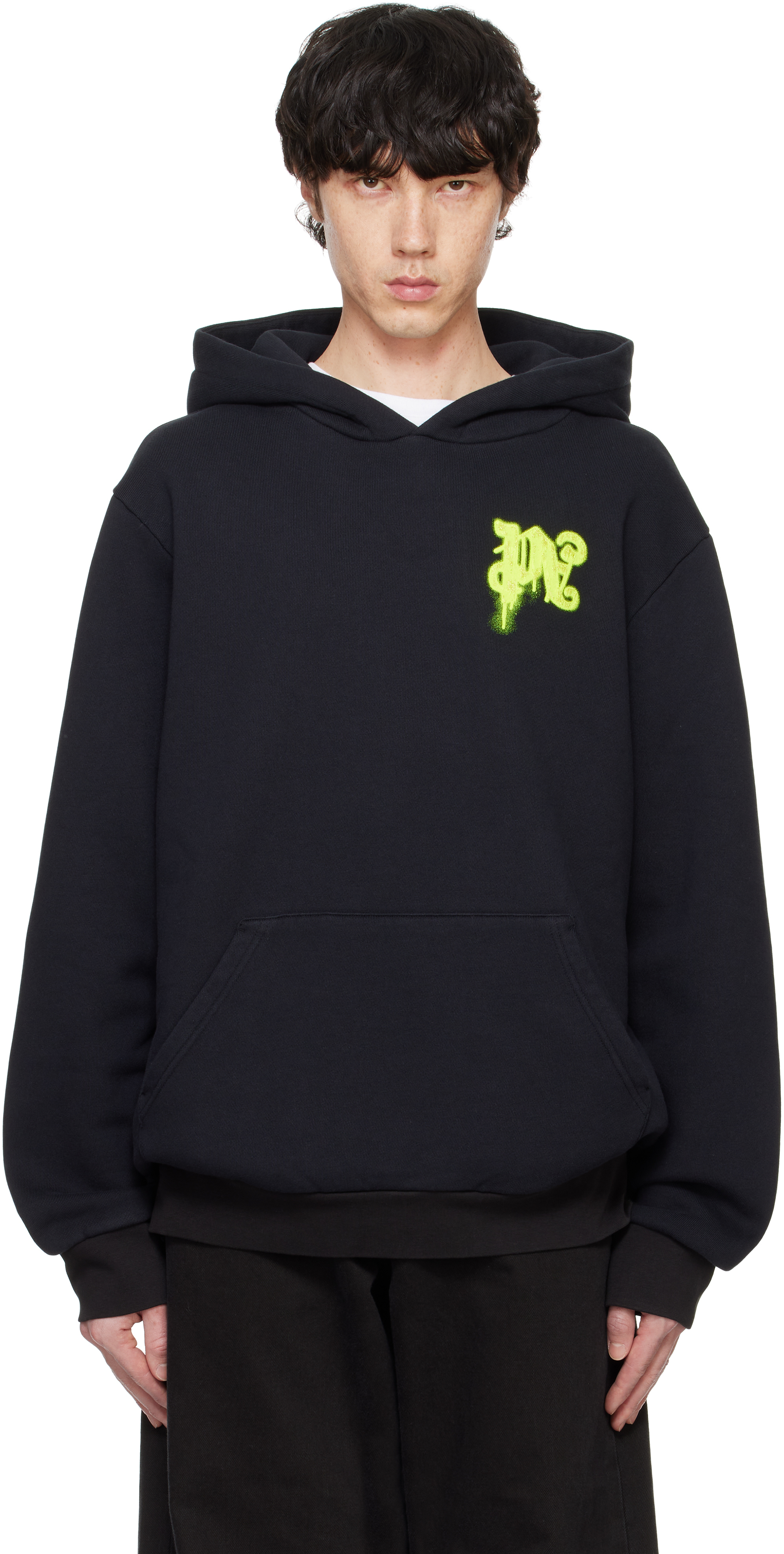 【関税込み】Palm Angels ブラック Thinking Pencil フーディ