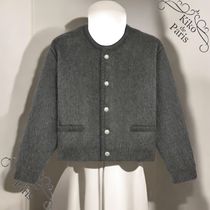 celineセリーヌ　シャスールジャケット ブラッシュドアルパカ カーディガン celineセリーヌ シャスールジャケット ブラッシュドアルパカ