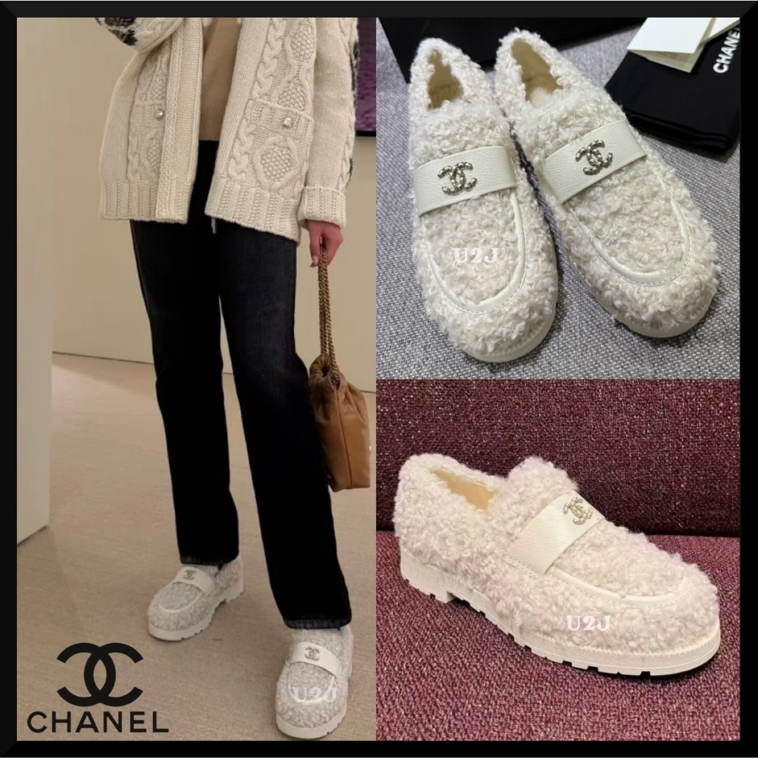 《もこもこがカワイイ♡》 CHANEL ローファー