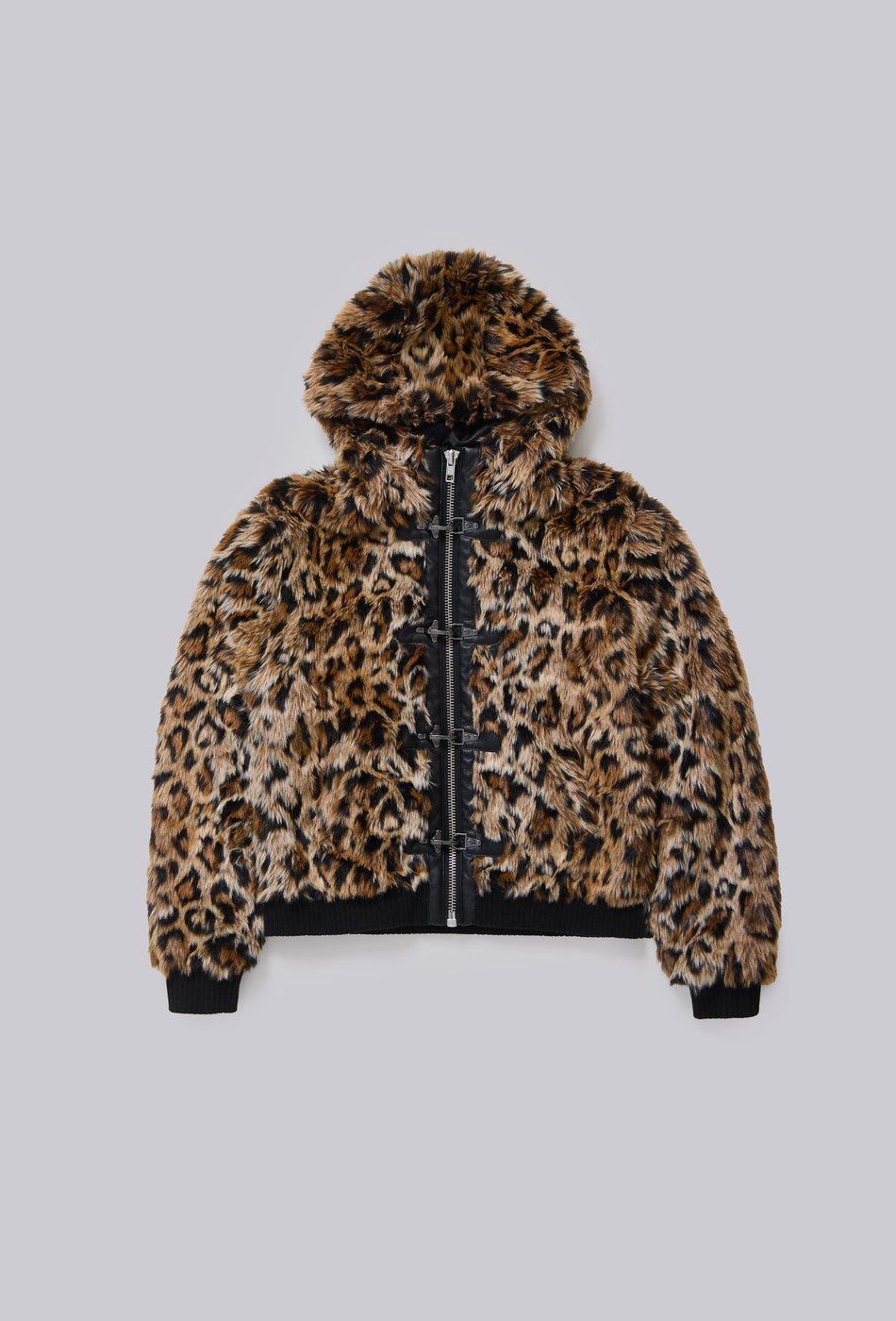 送関込 JADED LONDON レオパード フェイクファー ジャケット