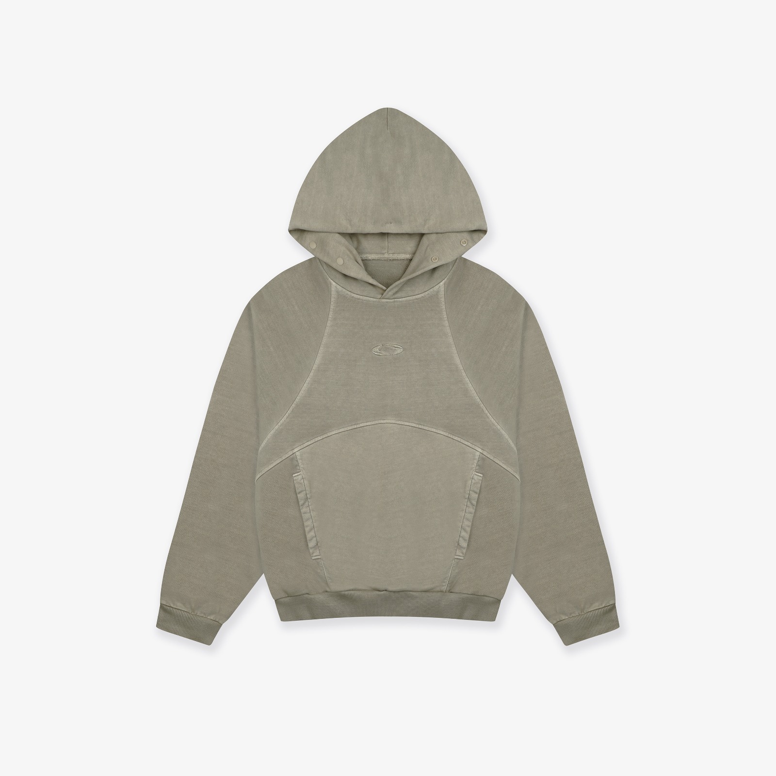 【GRAILZ】P. DYED STREAMLINE HOODIE [TAUPE]