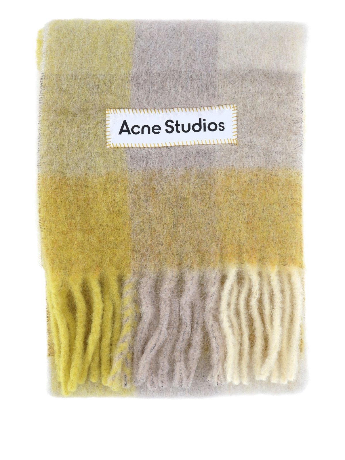 Acne Studios チェック フリンジエッジ マフラー