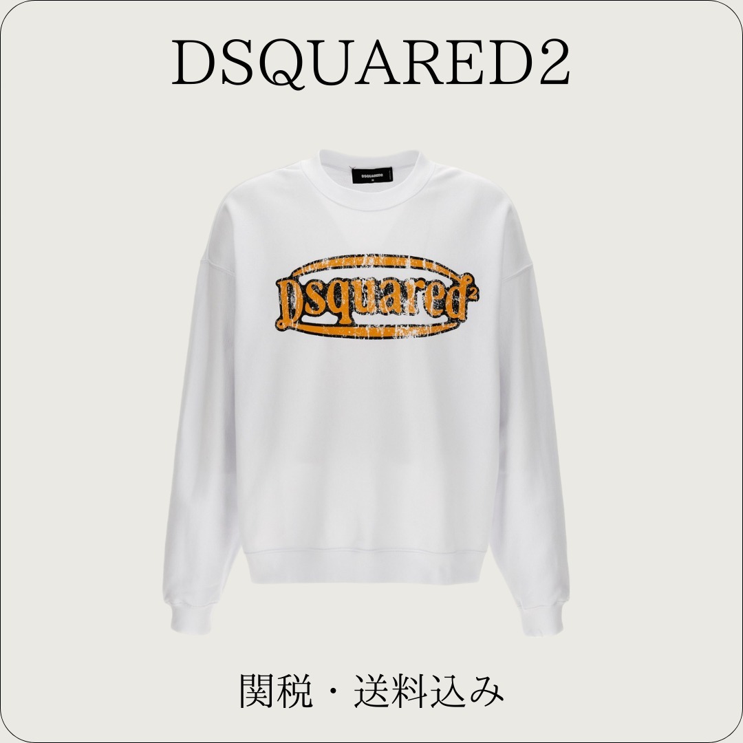 DSQUARED2【ロゴスウェットシャツ☆ホワイト】関税送料込