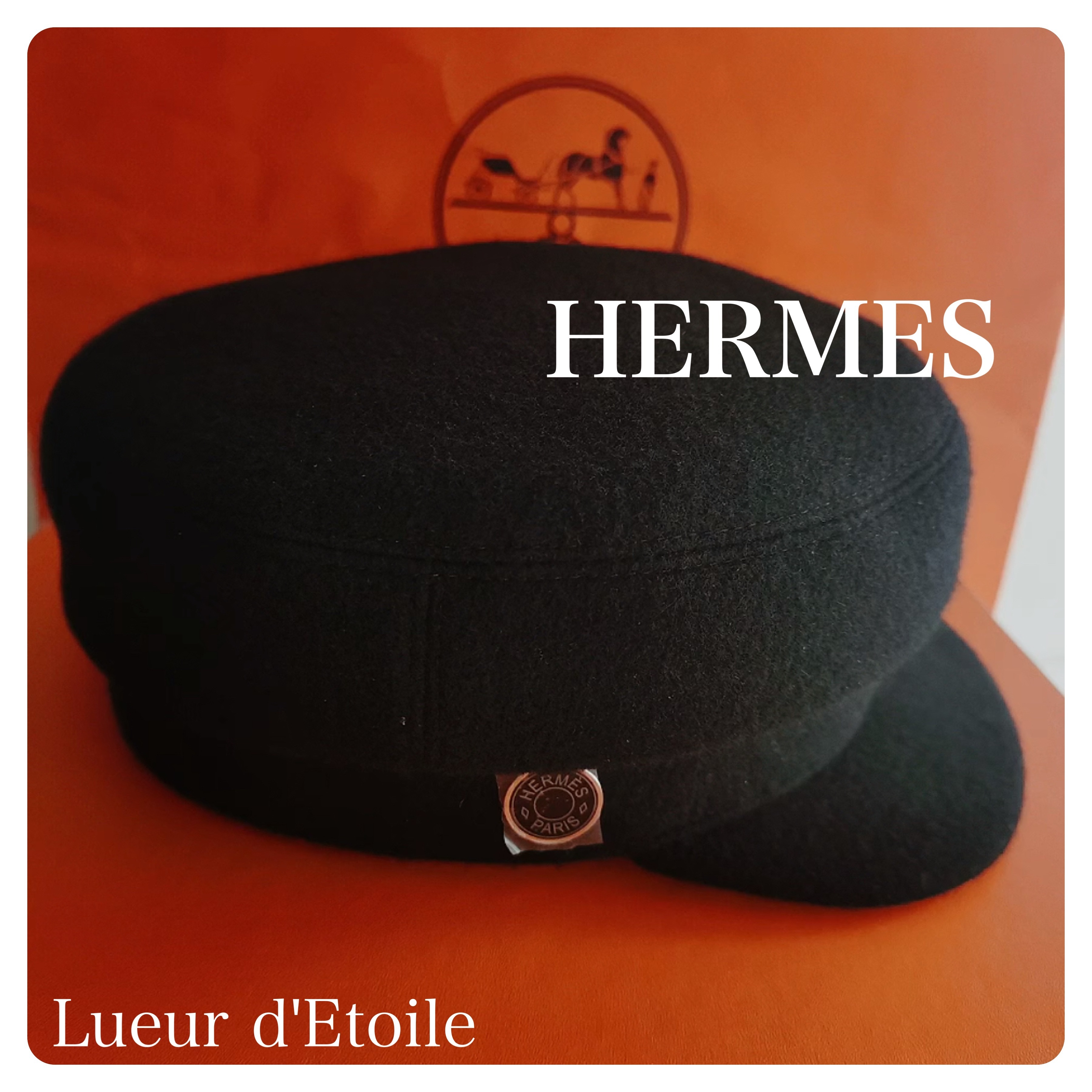 上品な日々に*エルメス*Cap Giulietta Clou de Selle*キャップ giulietta-clou-de-selle-cap--