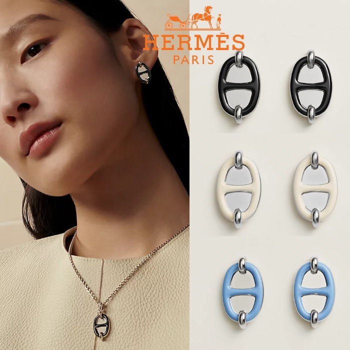 シンプルで上品♪【HERMES】 Mini Maillon ピアス S金具