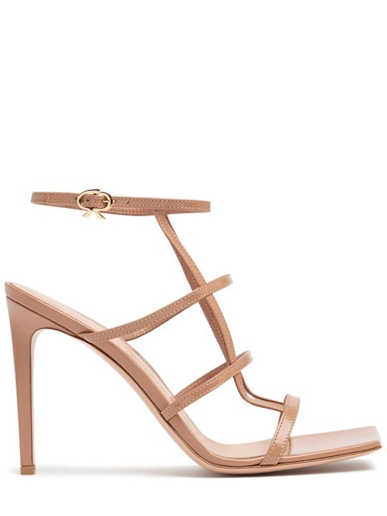 【関税・送料込】GIANVITO ROSSI レザーサンダル 95mm Gianvito Rossi Flavia 105mm レザーサンダル | ブラック