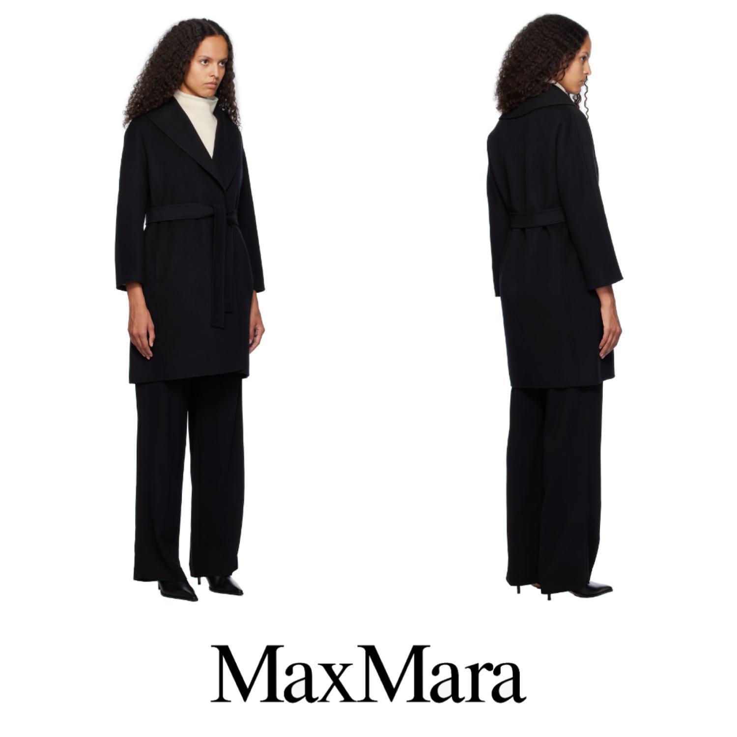 おすすめ☆大人気【Max Mara】 ブラック Messi コート (Max Mara