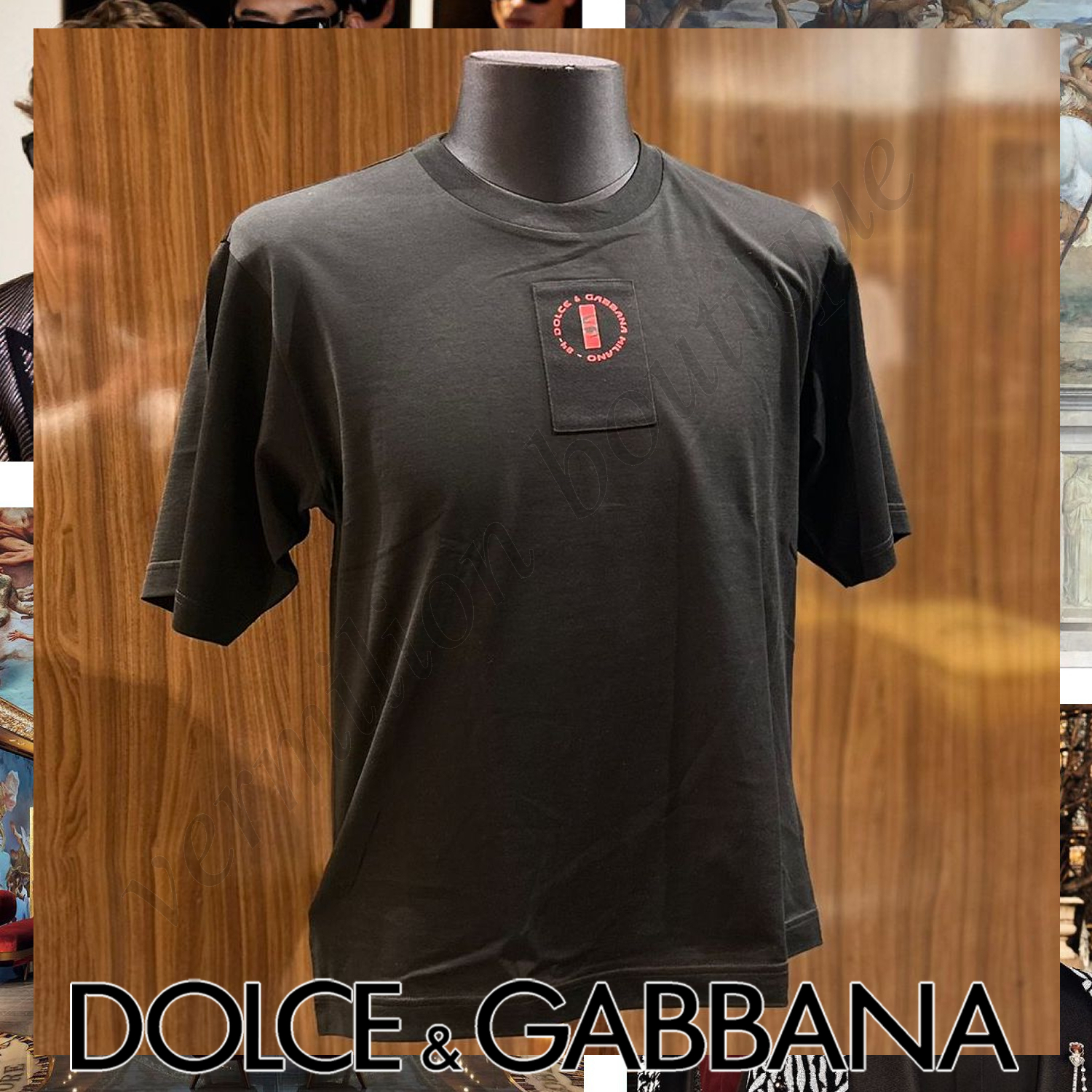 Dolce & Gabbana DG プリント 半袖Tシャツ ブラック