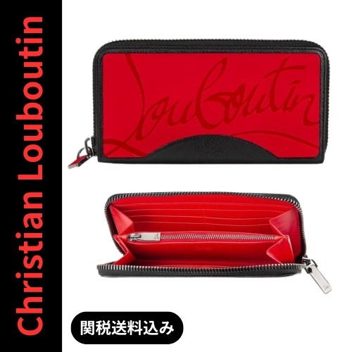 関税送料無料 Christian Louboutin Panettone 長財布 ロゴ