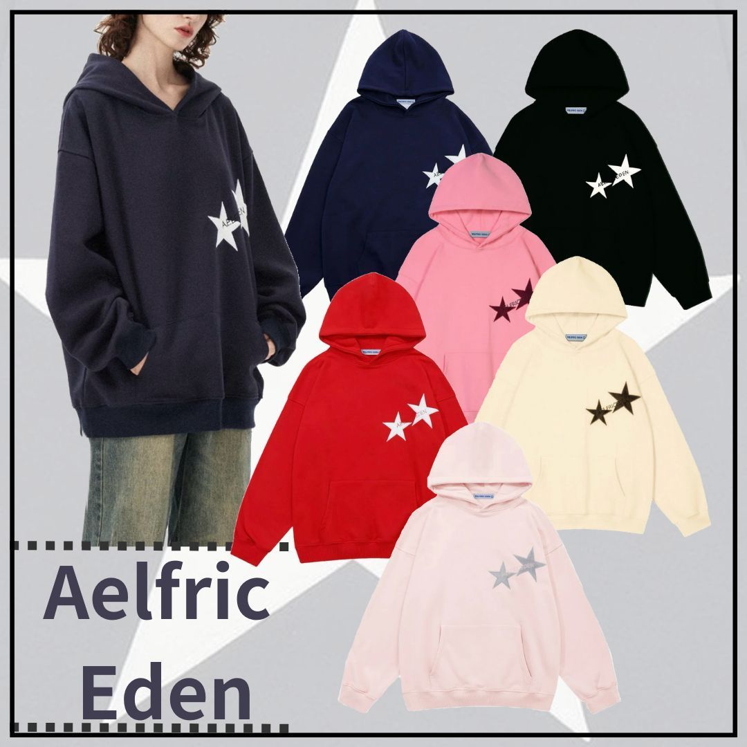 ◇Aelfric Eden◇ スタープリント カラーコントラスト パーカー
